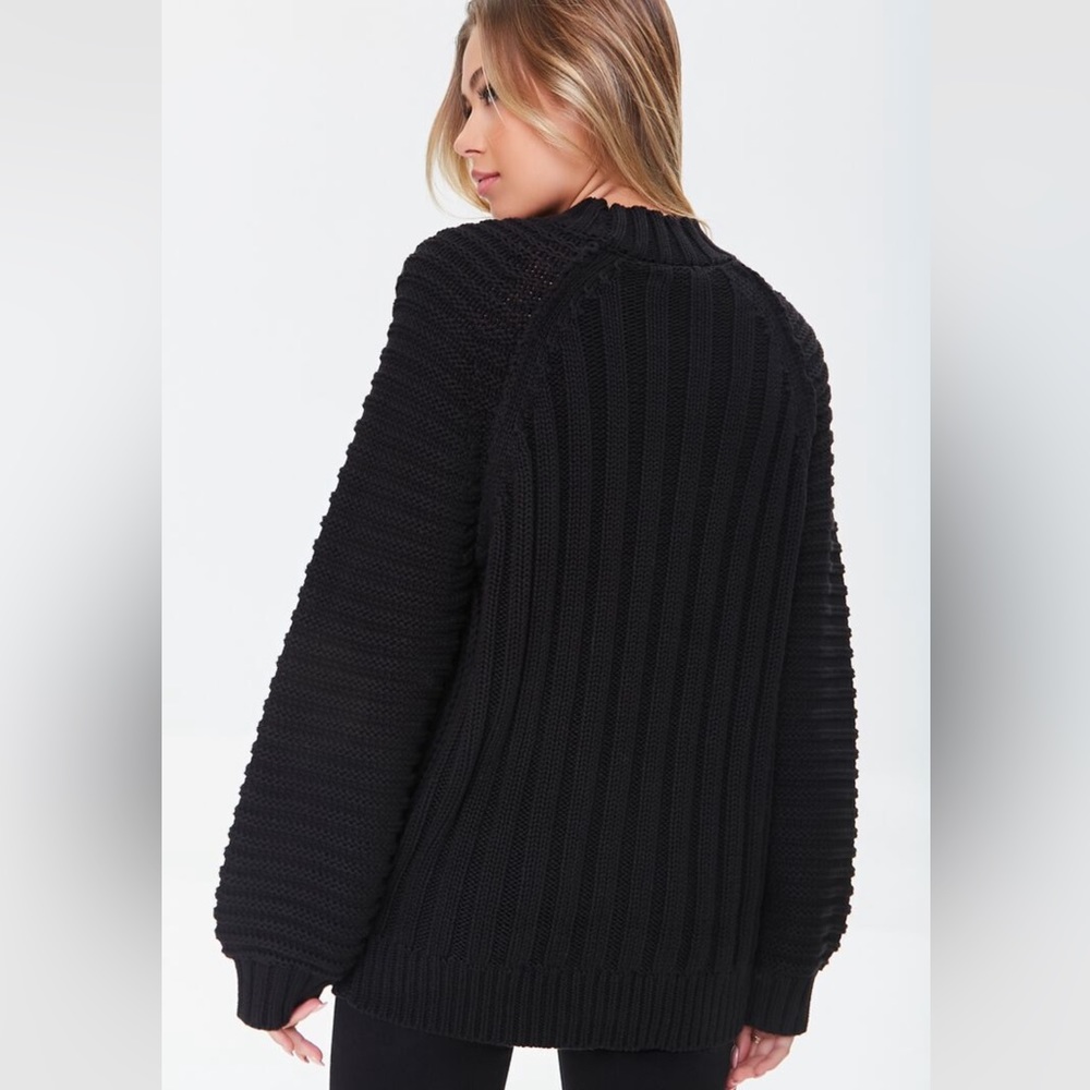 Ribbed Mock-neck Sweater